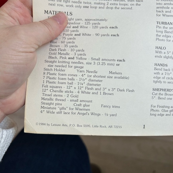 5/$25 knitting kid craft book Handcrafted Nativity Scene Figurines 🥰 - Picture 6 of 7